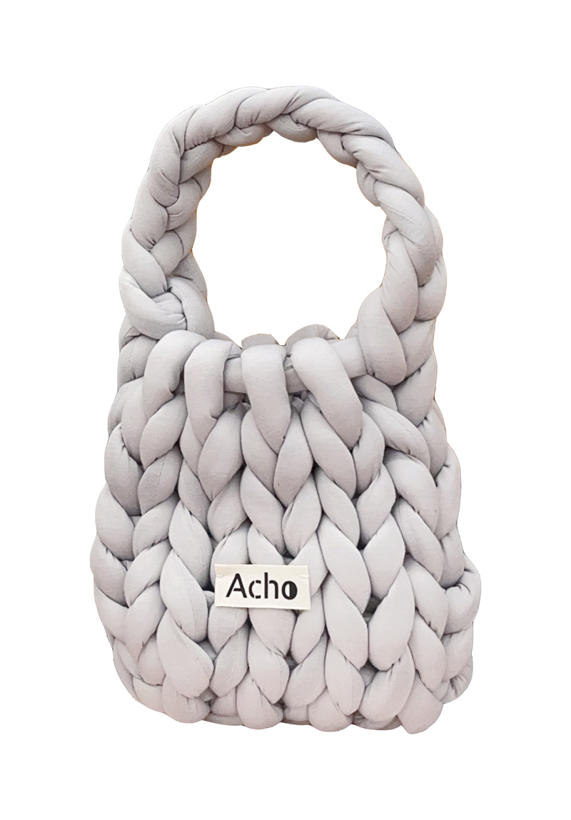 Knitted Tote Bag_Gray