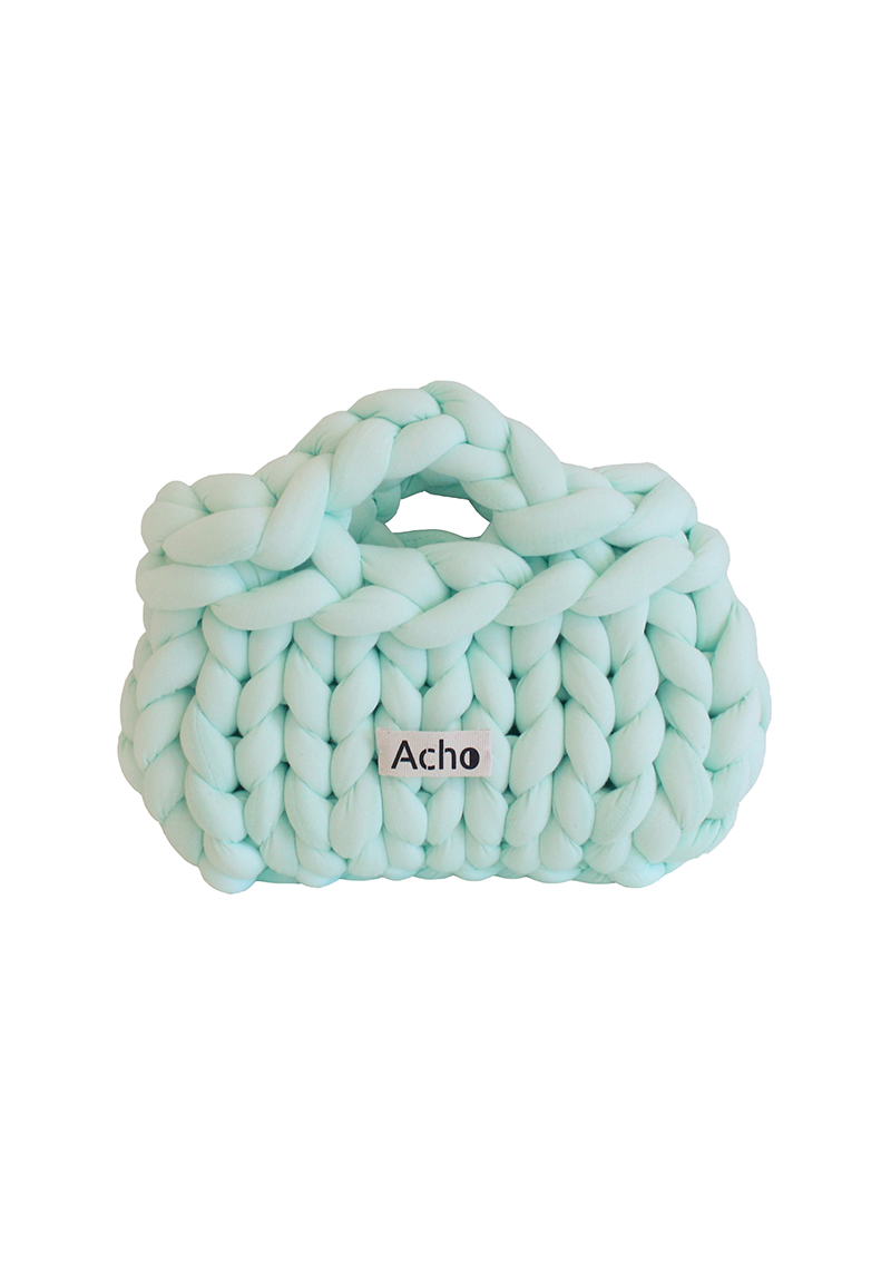 Knitted Butter Mini Tote Bag_Mint
